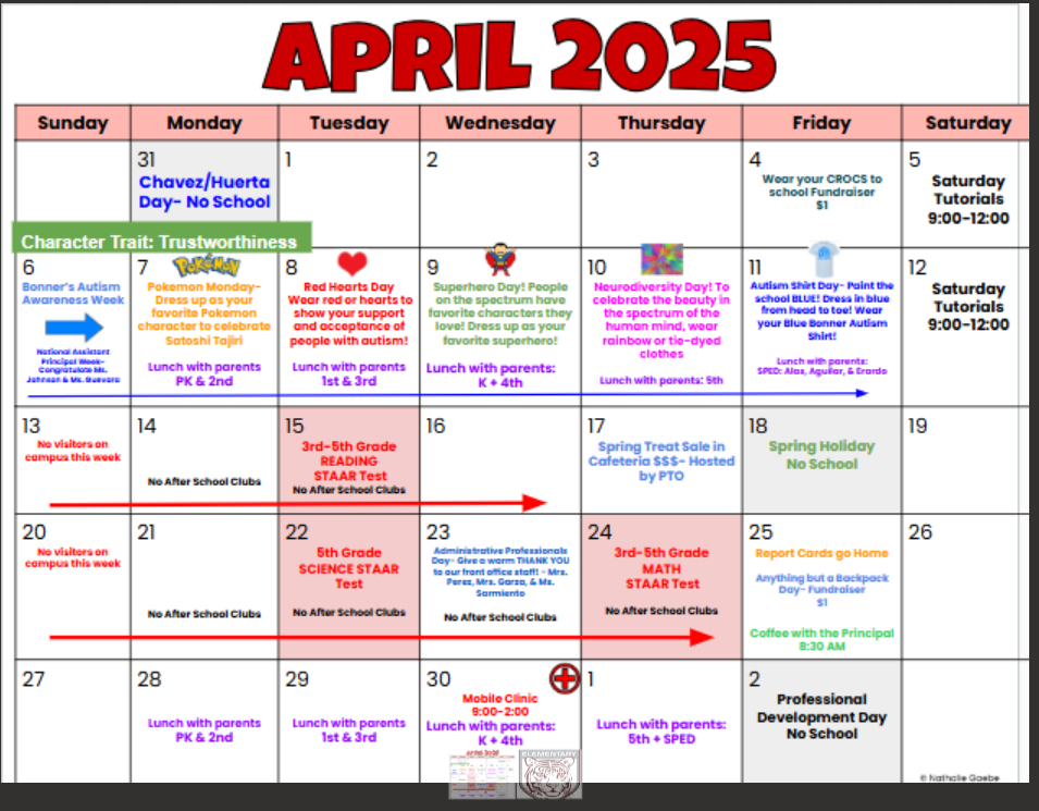  Bonner April Calendar